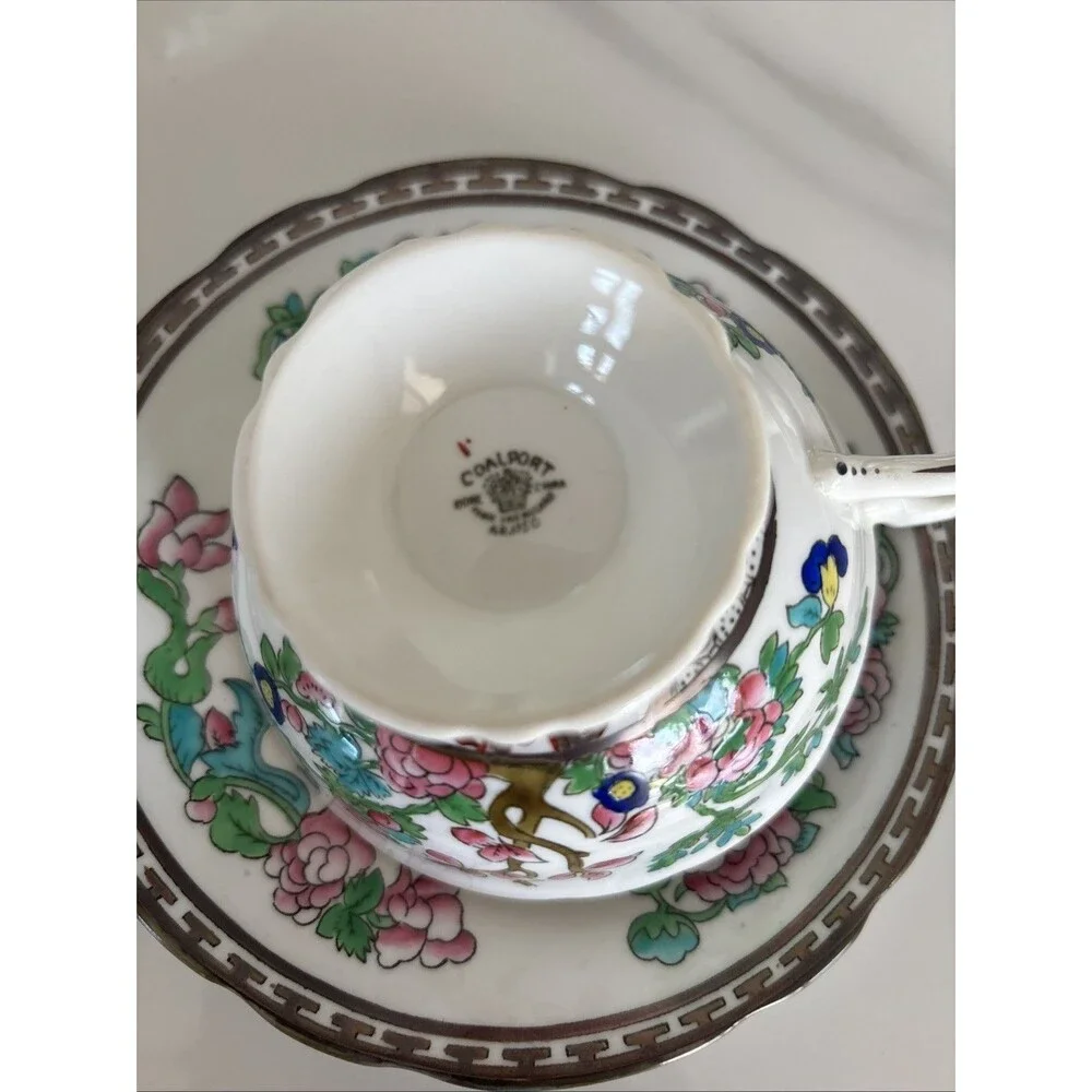 Coalport Indian Tree Fine Boan China Cup & Saucer Set EXCELLENT